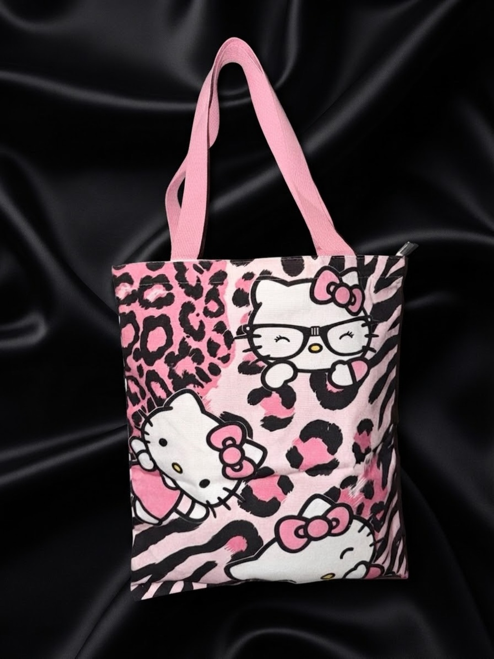Hello Kitty Pink Patterned Tote Bag 12”x14”